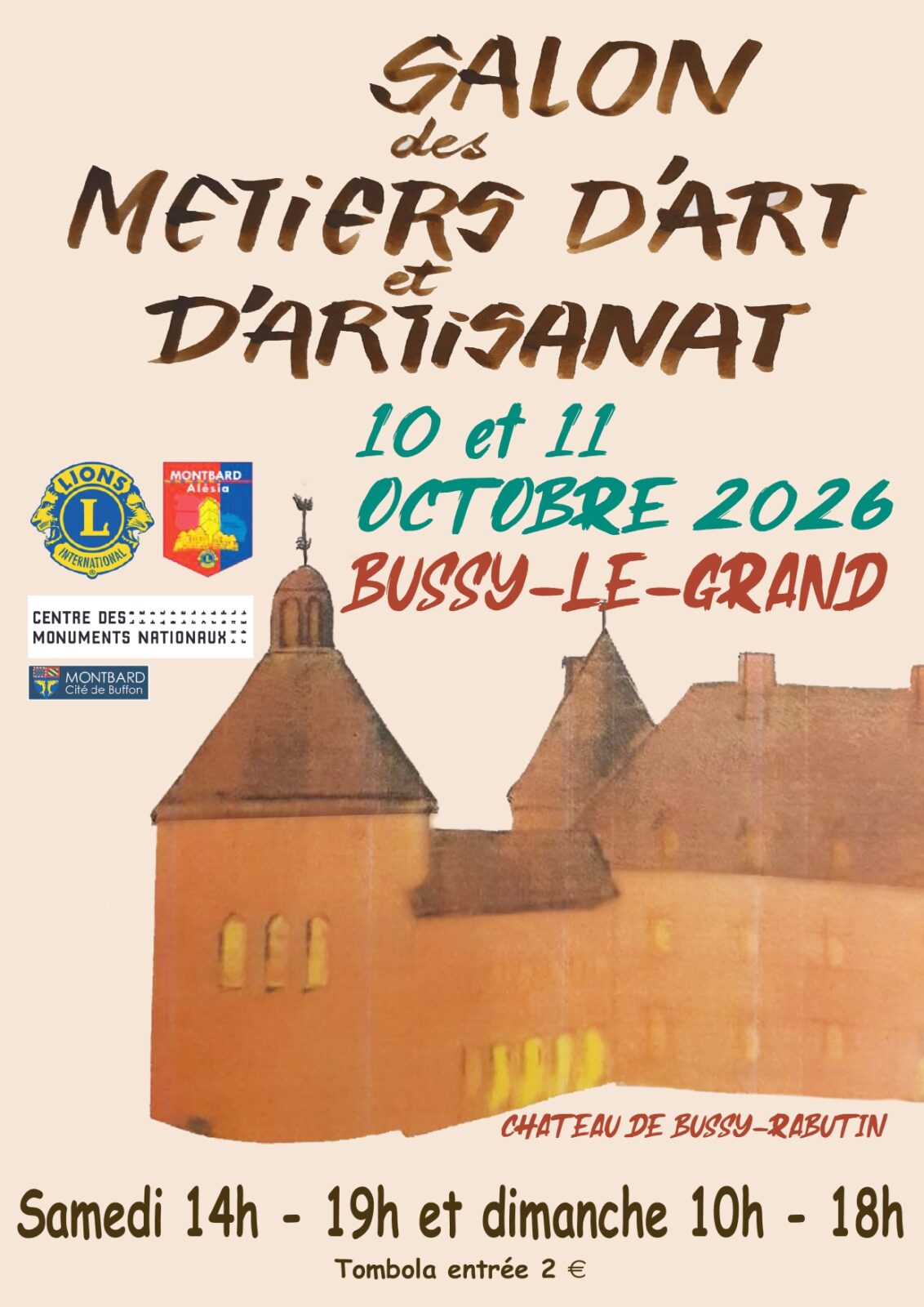 salon des métiers d'art d'artisanat à bussy le grand 2026